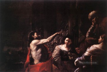  Bautista Pintura - San Juan Bautista ante Herodes Barroco Mattia Preti